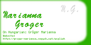 marianna groger business card